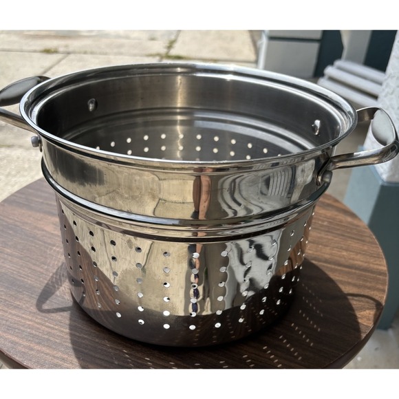 The Unbranded Brand Other - Stainless Steel Strainer Insert Colander 7.5" H x 9.75" bottom diameter Top 11"